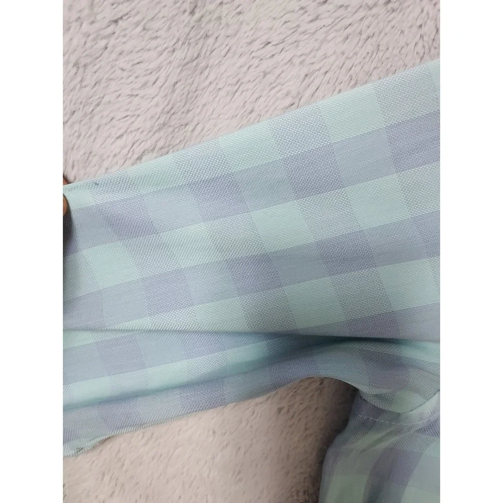 Faherty Reserve Movement Shirt Mens Small Gingham Check Long Sleeve Blue Stretch